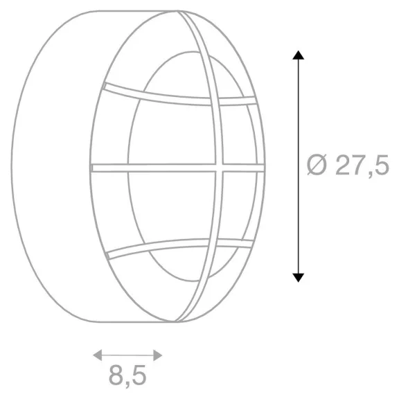 BULAN GRID antracit IP44 E27 kültéri fali és mennyezeti hajólámpa