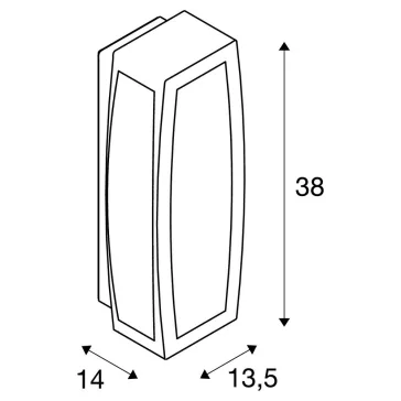 MERIDIAN BOX 2 rozsda IP54 E27 kültéri fali lámpa