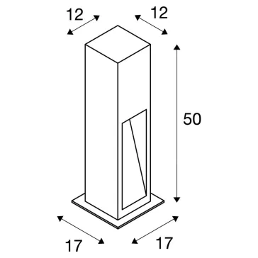 ARROCK STONE bazalt IP55 9W 3000K kültéri LED allólámpa