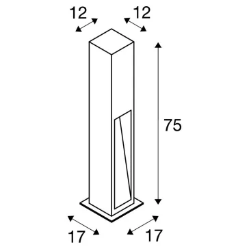 ARROCK STONE bazalt IP55 9W 3000K kültéri LED allólámpa