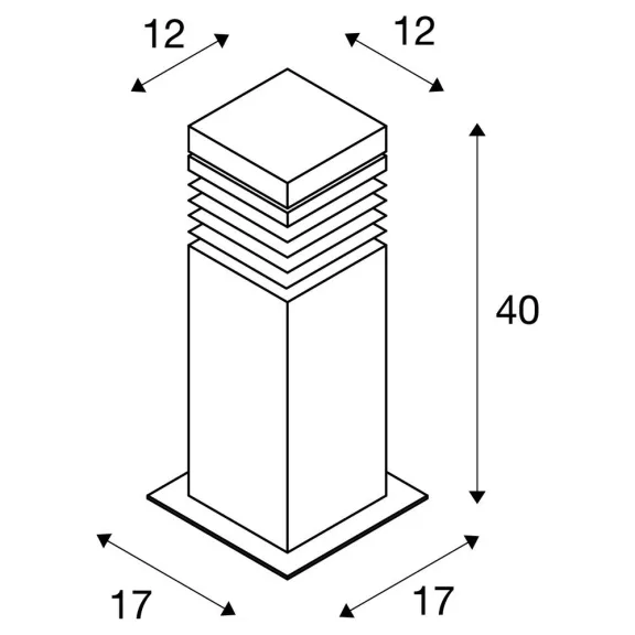 ARROCK GRANITE szürke-króm IP44 E27 kültéri allólámpa