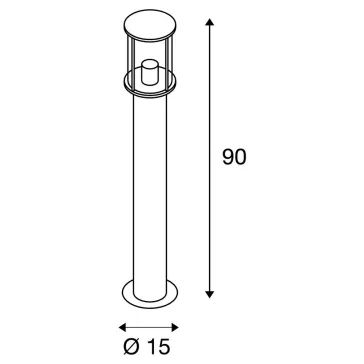 PHOTONIA antracit IP55 E27 kültéri allólámpa