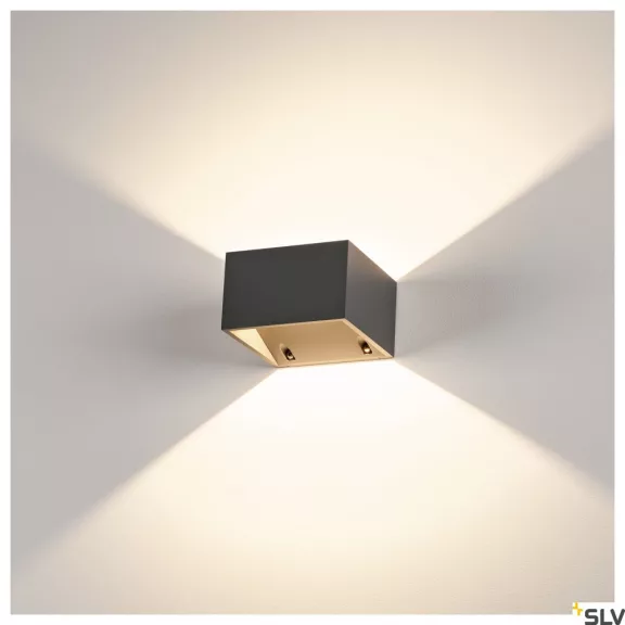 LOGS WALL antracit IP44 10W 3000K kültéri fali LED lámpa