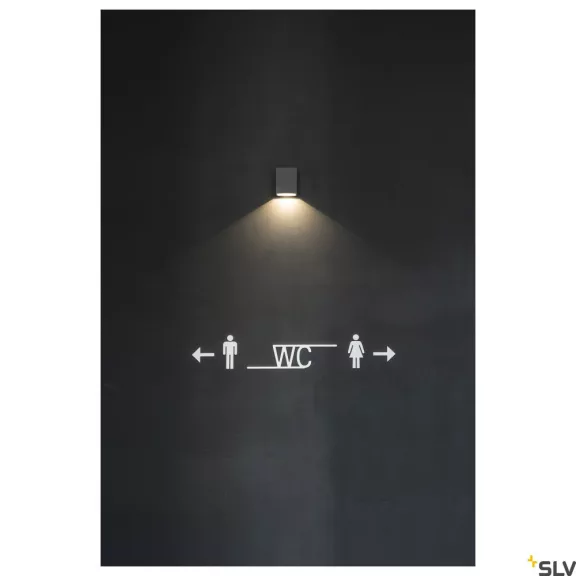 QUAD 1 XL antracit IP44 4.5W 3000K kültéri fali LED lámpa