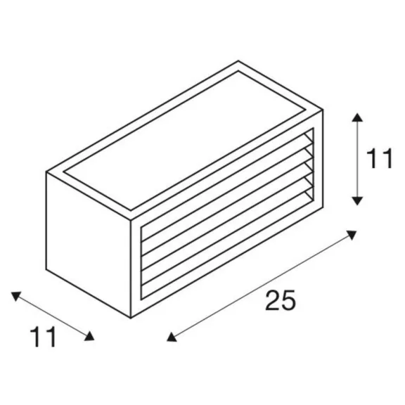 BOX-L rozsda IP54 E27 kültéri fali lámpa
