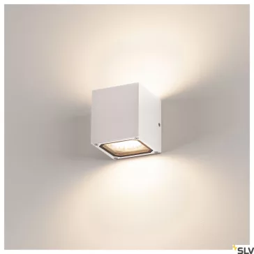 SITRA CUBE fehér IP44 GX53 kültéri fali lámpa