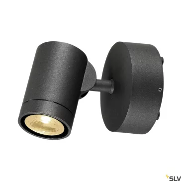   HELIA antracit IP55 8W 3000K dimmelhető kültéri fali és mennyezeti LED spot lámpa