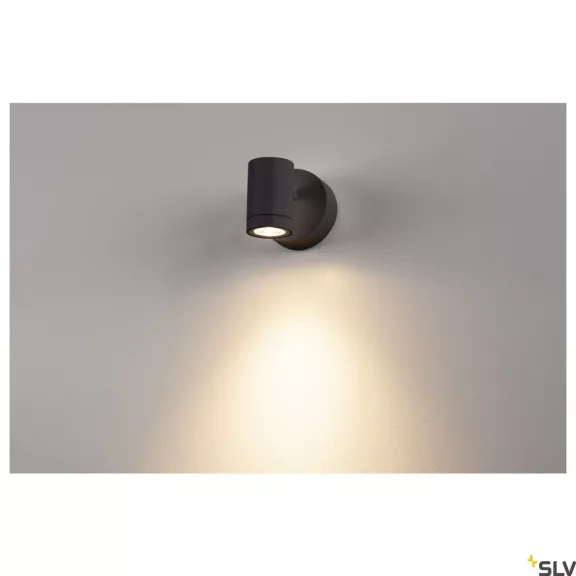 HELIA antracit IP55 8W 3000K dimmelhető kültéri fali és mennyezeti LED spot lámpa