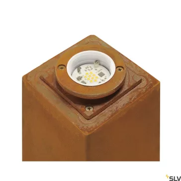   RUSTY SQUARE 40 corten acél IP55 9W 3000K kültéri LED allólámpa