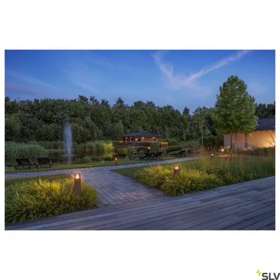 RUSTY SQUARE 70 corten acél IP55 9W 3000K kültéri LED allólámpa