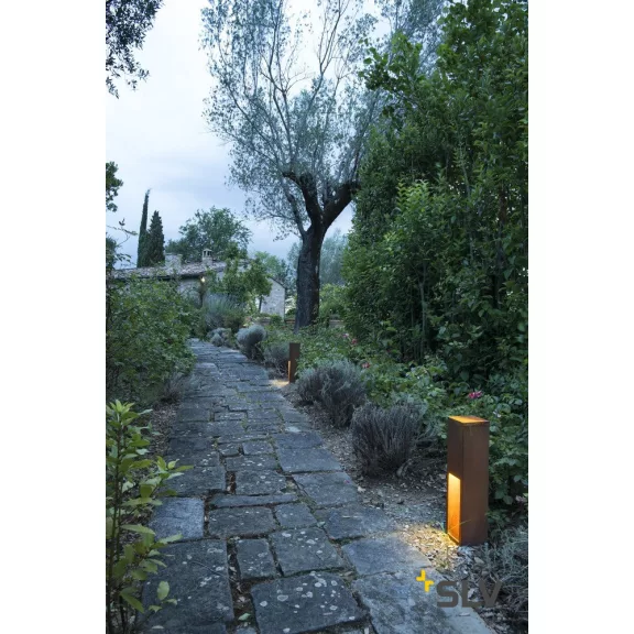 RUSTY SLOT 50 corten acél IP55 9W 3000K kültéri LED allólámpa