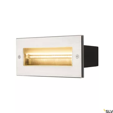   BRICK rozsdamentes acél IP65 10W 3000K lefele világító kültéri süllyesztett útvonalmegvilágító fali LED lámpa