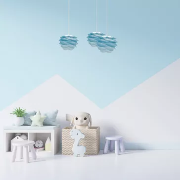 CARMINA MINI azúrkék 34cm-es lámpabúra