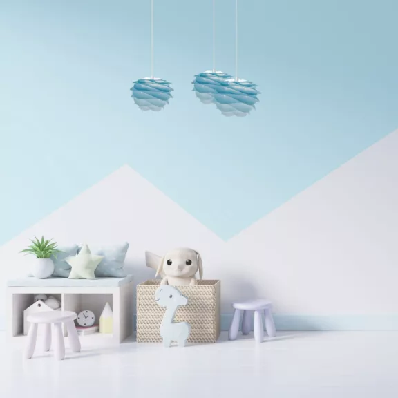 CARMINA MINI azúrkék 34cm-es lámpabúra