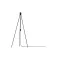 TRIPOD FLOOR fekete 110 cm magas abs-alumínium 3-ágú álló lámpa váz
