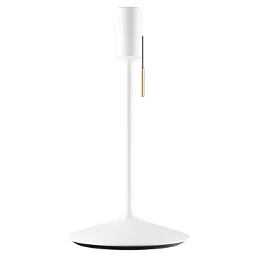   CHAMPAGNE fehér 42 cm magas alumínium-acél-mdf asztali lámpa váz USB csatlakozós töltési lehetőséggel